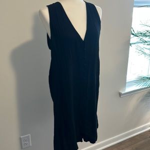 Madewell front button black dress